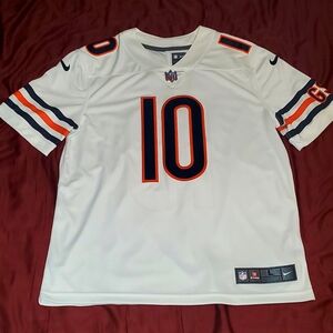 Chicago Bears Mitchell Trubisky Road White Nike Vapor Limited Jersey